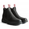 Hunters Drift Black Leather Occupational Non Safety Dealer Boots Slip On Hunters Drift Black Leather Occupational Non Safety Dealer Boots Slip On